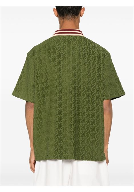 Camicia con colletto a contrasto in verde Drole de monsieur - uomo DROLE DE MONSIEUR | SH221CO201DGN